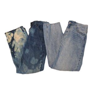 Levis 505 Mens 14 Regular 27x27 Blue Regular Jeans Lot Of Two One CUSTOM BLEACH